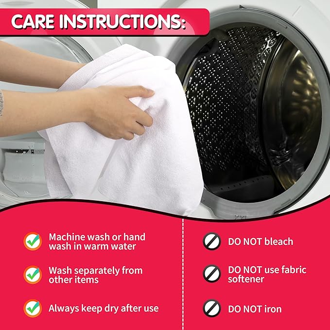 White Microfiber Cleaning Cloth, Pack of 100, 11.5"X11.5" Cleaning Rags for Housekeeping and Kitchen, Reusable Shop Towels, Microfiber Towels for Cars, Lint Free, Scratch-Free