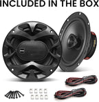CH6520B 6.5 Inch Car Door Speakers - 250 Watts Max (Pair), Coaxial, 2 Way, Full Range, 4 Ohms, Sold in Pairs, Bocinas para Carro (Pack of 2)