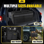 Car Trunk Organizer - 50L Collapsible Trunk Organizer, Sturdy Car Storage for SUV Auto Truck Van with Non Slip Bottom (Black)