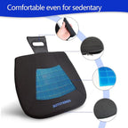 AUTOTRENDS Gel Seat Cushion Cooling Coccyx Orthopedic Breathable Car Seat Cushion Anti Slip Backing Mat, Black