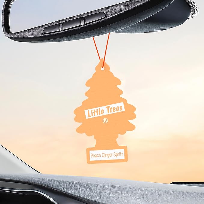 Car Air Freshener | Hanging Tree Provides Long Lasting Scent for Auto and Home | 24 Air Fresheners |Peach Ginger Spritz