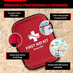 Survival First Aid Kit for Home/Business, Camping Survival Kits | Mini Travel First Aid Kit | Camping Equipment | Small Kits for Car | Outdoor Emergency Survivals Pack - 200pcs