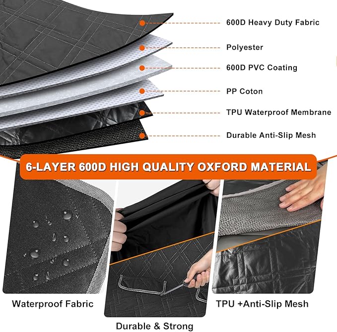 Dog Seat Cover Compatible with Full-Size SUV Ford Expedition, Chevy Tahoe/Suburban, Dodge Durango, GMC Yukon/Yukon XL, Cadillac Escalade/ESV, Jeep Wagoneer, Pet Car Bench Back Seat Cover