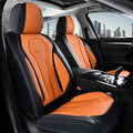 Coverado Car Seat Covers, Seat Covers Front Seats,Orange Car Seat Cover, Waterproof Car Seat Covers, Car Seat Cushion, Front Leather Seat Protector Fit for Most Cars