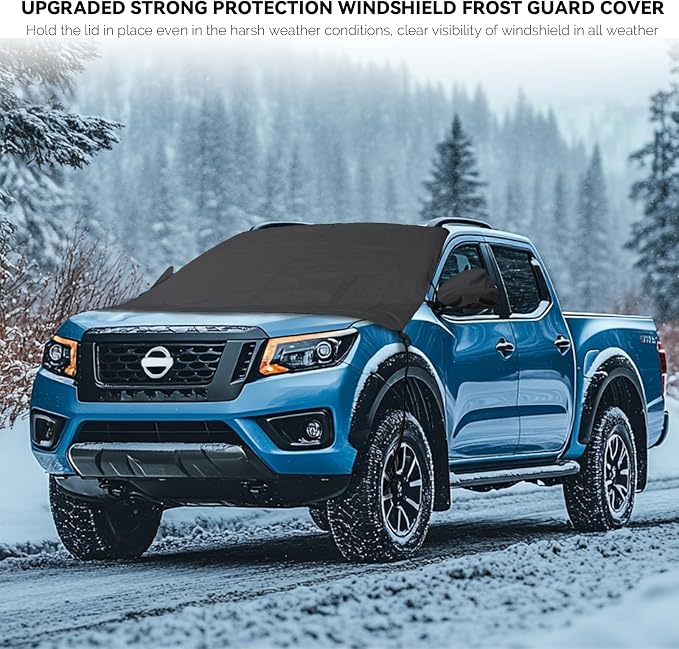 Windshield Cover for Ice and Snow Custom Fit for 2022-2023 2024 2025 2026 Nissan Frontier Accessories Heavy Duty Windshield Covers for Truck Window Protector for Snow Rain Dust Hail Protection