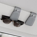 Sunglass Holder for Car Visor, Gray, 2 Packs | Suede Cloth, Magnetic, Organizer for Car Accessories