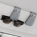 Sunglass Holder for Car Visor, Gray, 2 Packs | Suede Cloth, Magnetic, Organizer for Car Accessories