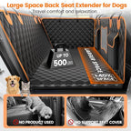 Dog Seat Cover for Back Seat, Hard Bottom Car Seat Cover for Dogs | Back Seat Extender Holds 500 lbs, Waterproof Back Seat Pet Cover for Dogs, Dog Hammock Travel Accessories for Car,SUV,Truck