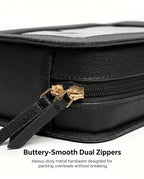 Clear Makeup Bags for Beach, TSA Approved Toiletry Bag with Zipper, Clear Beach Makeup Organizer Fit Carry-on Travel Essentials,Small Cosmetic Bags for Women Men (O-Black)
