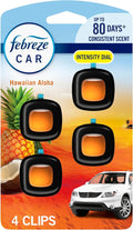 Car Air Freshener, Odor-Fighting Automotive Vent Clip, Scented Car Accessories, Long Lasting for Strong Odors, Hawaiian Aloha Scent, 4 Count