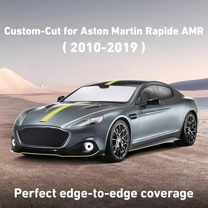 Windshield Sunshade for Aston Martin Rapide, Rapide AMR 2010-2017, 2018, 2019 Sun Visor for Front Window Sun Shade Cover, UV Blocker & Protector, Car Accessories