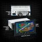 BCPA8 Single DIN Car Stereo Wireless Apple CarPlay, Android Auto, 8 Inch Touchscreen, Bluetooth, AM/FM Radio Receiver