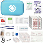276PCS Small Travel First Aid Kit Supplies for Business, First Aid Kits Backpacking Essentials Items Trauma First Aid Survival Kits for Home Outdoor Adventure, Blue
