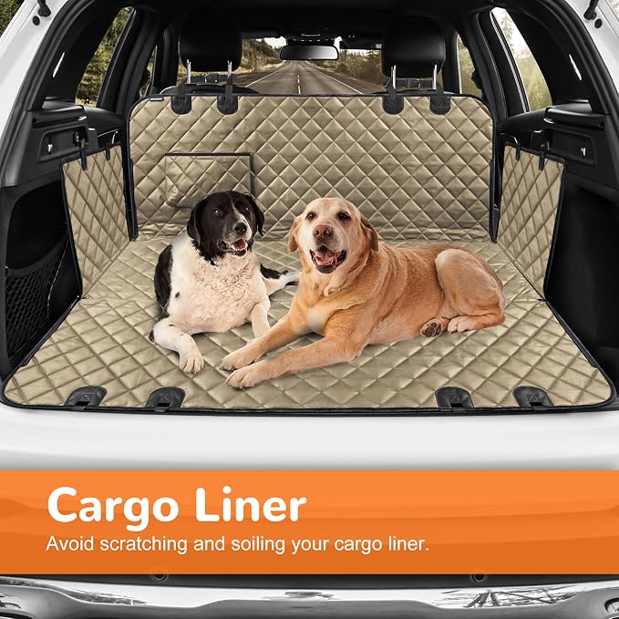 Dog Car Seat Cover for Pets 100% Waterproof Seat Cover Hammock 600D Heavy Duty Scratch Proof Nonslip Durable Soft Back Seat Covers for Cars Trucks and SUVs