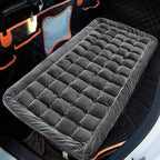 Dog Bed for Car Back Seat Soft Plush Backseat Pet Bed Mat Non-Slip Travel Pet Mat, Fuzzy Plaid Dog Seat Cover, Fit for Backseat Extenders and Trucks SUVs (Glossy-Dark Gray, 54" x 24.8")