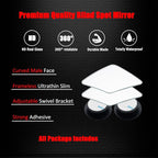 Rhombus Shaped Blind Spot Mirror, HD Glass Frameless Convex Wide Angle Rearview Blindspot Car Mirror for Car SUV and Truck (Pack of 2)