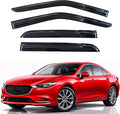 KPY Rain Guards Fit for 2014-2021 Mazda 6, Out-Channel Window Visors Vent Wind Deflectors 4PC, Car Accessories for 14-21 Mazda 6