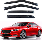 KPY Rain Guards Fit for 2014-2021 Mazda 6, Out-Channel Window Visors Vent Wind Deflectors 4PC, Car Accessories for 14-21 Mazda 6