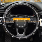 16 inch Diamond Soft Leather Steering Wheel Cover,Compatible for F150 F250 F350 Ram 4Runner Tacoma Tundra Range Rover