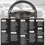 Black Microfiber Leather Auto Car Steering Wheel Cover 15 inch