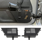 MAIKER Metal Front Door Storage Box, Door Side Insert Organizer Box Pockets for 2007-2018 Jeep Wrangler JK JKU 2/4 Door 2pcs(Black)