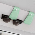 Sunglass Holder for Car Visor, Suede Cloth Magnetic Sunglass Organizer for Car Accessories, 2 Packs, Pastel Green