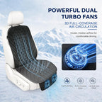2026 Upgraded Ventilated Seat Cushion, 12V-24V Cooling Car Seat Cover for Front Seat, Cooled Seat Pad for Office Chair Sofa Car SUV Truck Universal Fit, Classic Black