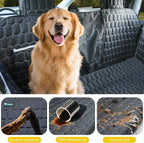 Dog Seat Covers for Tesla Model Y,Dog Hammock for Tesla with Side Flaps, 100% Waterproof Tesla Model Y Dog Accessories with Mesh Window & Headrest Protector Easy Clean up Pet Car Seat Cover