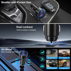 Car Charger USB C, 98W Multiport Fast Car Phone Cigarette Lighter USB Charger 12-24V USB Outlet Car Adapter Plug for iPhone 17/16/15 Pro Max,Galaxy S26/S25/S24 Ultra,Tablet, Android(Black)