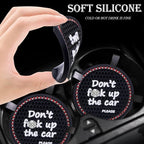 2PCS Bling Crystal Rhinestone Cup Holder Coaster – 2.75 Inch Anti-Slip Auto Insert Cup Coaster – Sparkling Interior Decor Accessories for Cars & Vehicles(Black & Red)