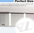 Car Sun Visor Mirror, Cosmetic Makeup Mirrors with Straps, HD Cars Interior Cosmetic Mirror, Car Accessories for Women Universal Sun Visor Mirrors for Trucks, Cars, SUVs (White)