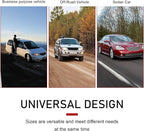 Half Car Cover, Snow and Frost Proof Thickened Protection Cover for Windshield Hood, Portable Waterproof Shield with Fixed Straps, Universal Outdoor Car Cloth for All-Weather (Silver)