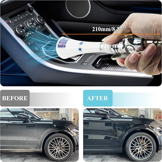 Tornado Mini High Pressure Air Blower for Auto Interior Cleaning | Car Cleaning Air Gun Kit Vortex Air Cleaning Tool for Quickly Blasts Dirt with Air Compressor | Compact & Powerful & Portable