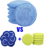 Wax Applicator Pads Polishing Pads Microfiber Applicator Pad for Car Wax and Polishing (Blue 12Pcs)