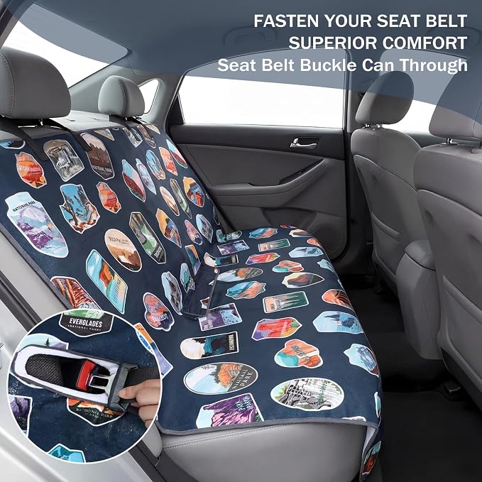 Back Seat Towel Cover for Car Athletic Running Towel Microfiber Bench Seat Cover for Pets Post Workout Sweat Washable Non Slip Automotive Backseat Protector for Outdoor Sport Camping Mat