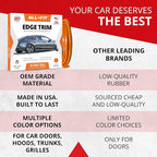 Car Door Edge Protector – Universal DIY Edge Trim to Prevent Scratches & Dings – Flexible Adhesive Molding Trim for Cars, Trucks & SUVs (10 Ft - Orange)