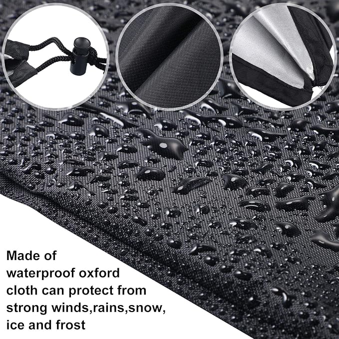 Side View Mirror Cover Auto Rearview Protection Cover Snow Ice Mirror Exterior Rear Accessories Universal Size for Cars, Black(2 Pieces)