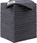 Grey Microfiber Cleaning Cloth 20 Pack 11.5 x 11.5 inch Microfiber Towels for Cars Ultra Absorbent Car Washing Cloth Lint Free Streak Free Cleaning Rags for Car Kitchen Window