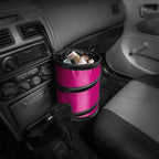 Automotive Waterproof Portable Collapsible Small Trash Can Garbage Container fits Most Cars,Polyethylene, SUVs, and Trucks Pink