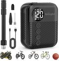 Mini Bike Pump with Gauge Fast Inflate Tiny Bicycle Air Pump Portable Air Inflator 150PSI with Presta and Schrader Valve for Road Mountain Bike E-Bike Motorcycle Ball