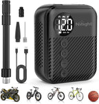 Mini Bike Pump with Gauge Fast Inflate Tiny Bicycle Air Pump Portable Air Inflator 150PSI with Presta and Schrader Valve for Road Mountain Bike E-Bike Motorcycle Ball
