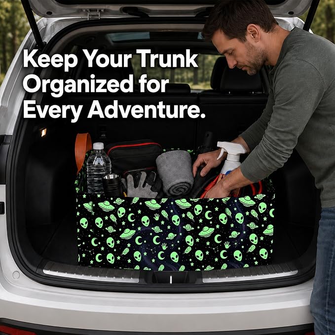 Dragonfly Car Trunk Organizer,20L Collapsible Auto Storage Basket with Handles, Waterproof Reusable Shopping Grocery Bags for SUV, Truck, Dragonfly Cars Boot Organizer Gifts for Women Men Drivers