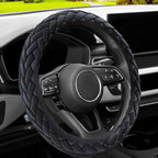 YHONGJT Soft Velvet Steering Wheel Cover Cute Hands Warm Fuzzy, Universal 15 Inch for Women Girls, Fit Vehicles, Sedans, SUVs, Vans, Trucks - Black
