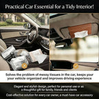 Car Tissue Holder, Car Napkin Holder, PU Leather Auto Visor Tissue Box, Auto Interior Accessories Sun Visor Paper Towel Cover Case Backseat Napkin Organizer for Sedan Truck SUV (Brown)