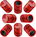 Tire Valve Stem Caps for Car American Flag Tires Air Caps Cover 8 Pack Corrosion Resistant Premium Alloy Universal for SUV Truck Motorcycle Bike Red