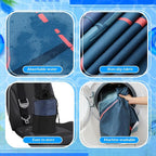 Car Seat Towel Covers with Storage Bag, 63 x 32 Inch Universal Non Slip Waterproof Sweat Protector for Car Truck, Gym Swimming Running, Machine Washable(2 Pack,Los Angeles Street Scene)