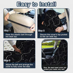 Car Seat Towel Cover 2 Pack for Front Seats, Sweat Absorbent Car Seat Protector with Non-Slip Backing, Waterproof Towel Car Seat Covers for Runners, Gym, Swimming, Beach, Pets, Trail Map