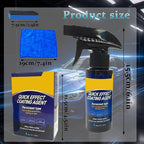 Quick Effect Coating Agent for Car, Quick Effect Coating Agent,Waterless Wash & Polish,Car Coating Spray for Shine & Protection,Quick Acting Paint Protection and Glass Cleaner(1Pack:120ml+Brush+Towel)