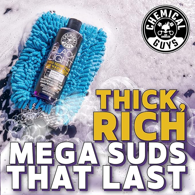 Black Light Hybrid Radiant Finish Car Wash Soap and Superior Surface Cleanser 2 Pack (2 X 16 Fl. Oz.) - Gloss Enhancing pH Balanced Formula for Maximum Shine