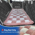 Thickened Dog Bed for Car Back Seat, Upgraded Bottom Non-Slip, Fits Hard Bottom car seat Cover for Dogs, Premium Mixed Color, Dog Car Seat Cover
